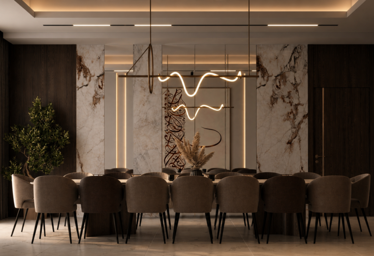 Al Barsha Villa interior fit-out by Ground UP Construction, Dubai