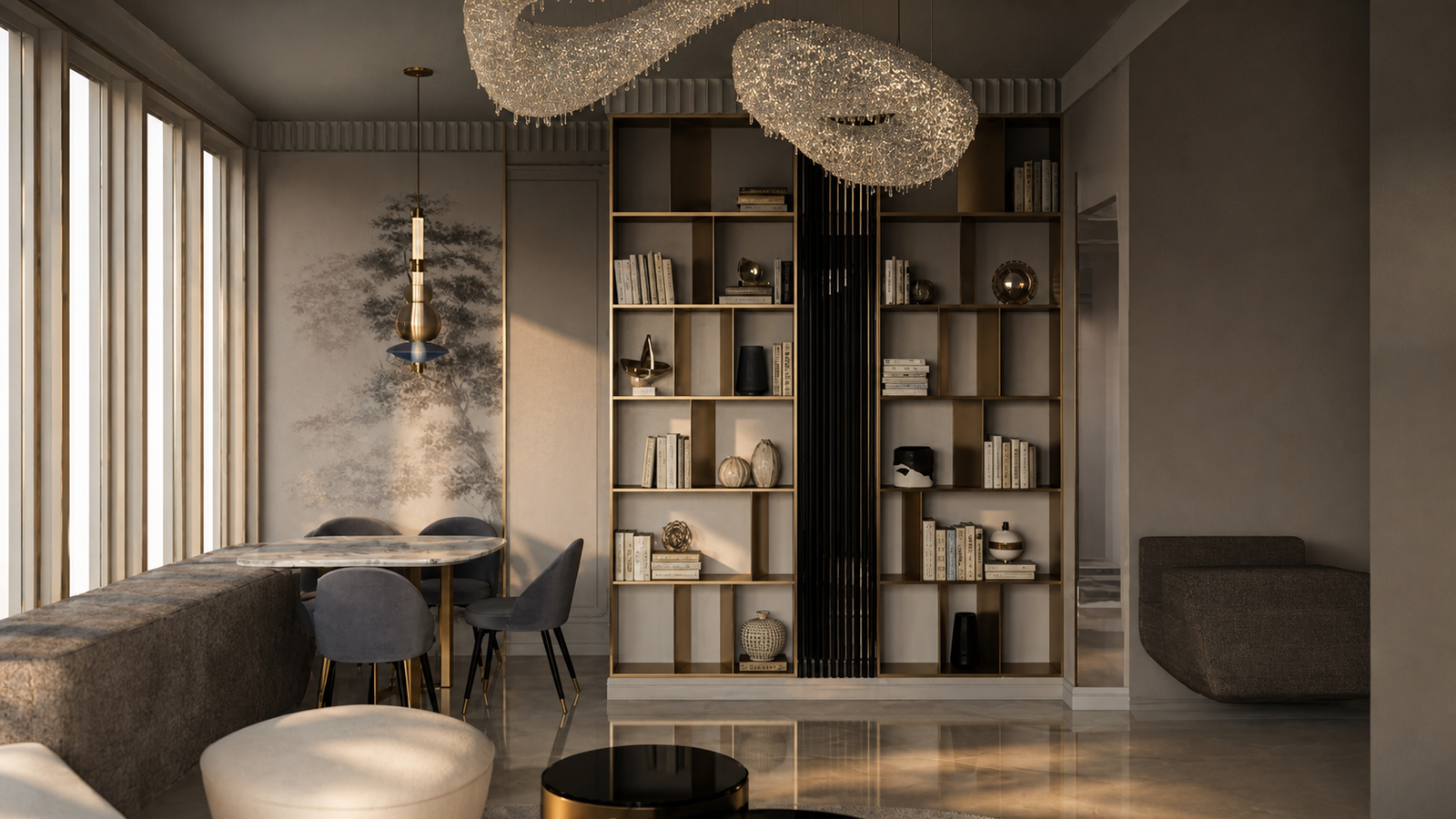 Al Barsha Villa interior fit-out by Ground UP Construction, Dubai