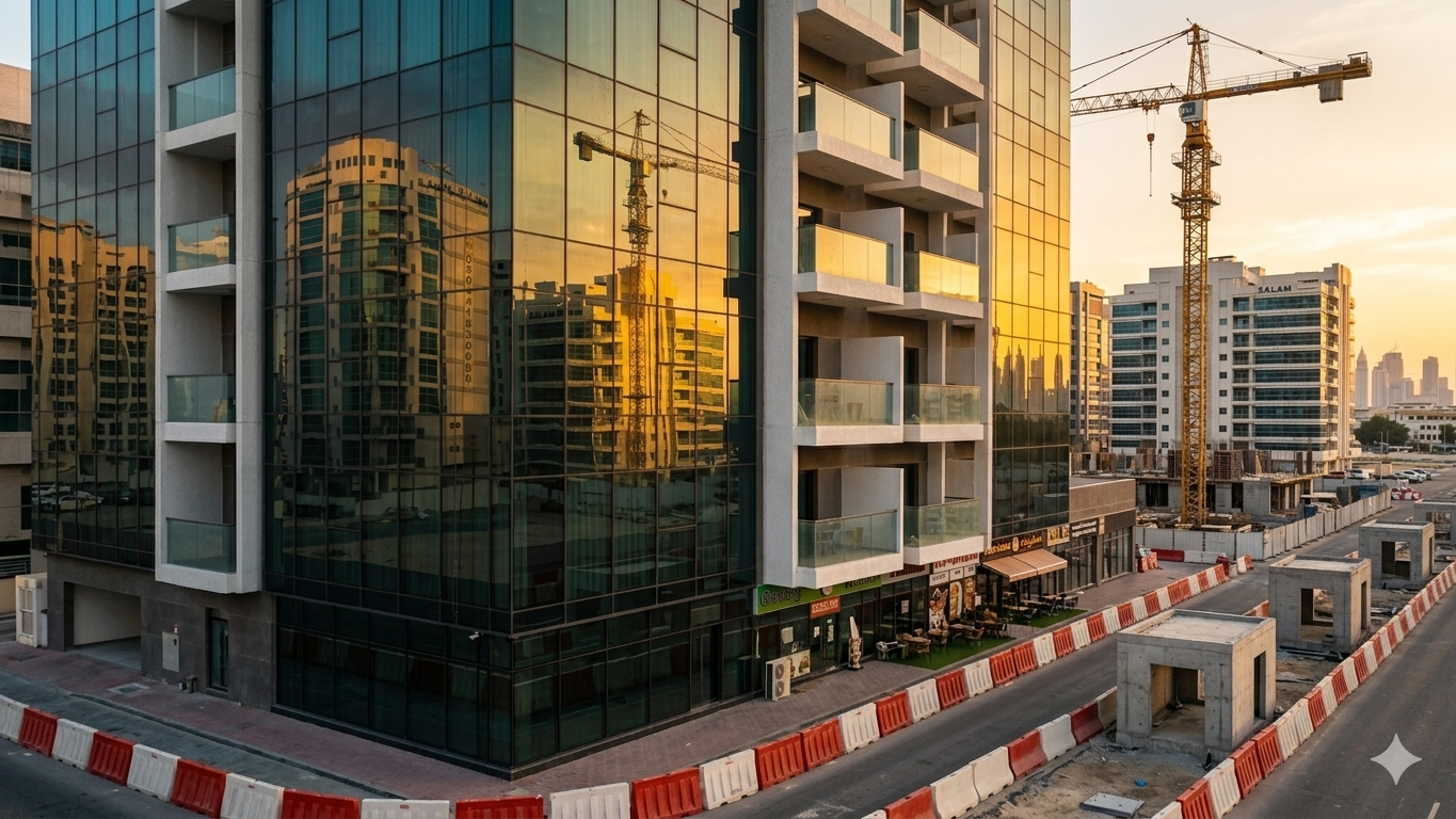 AlMaha Building closeup, Construction project, by Ground Up Dubai