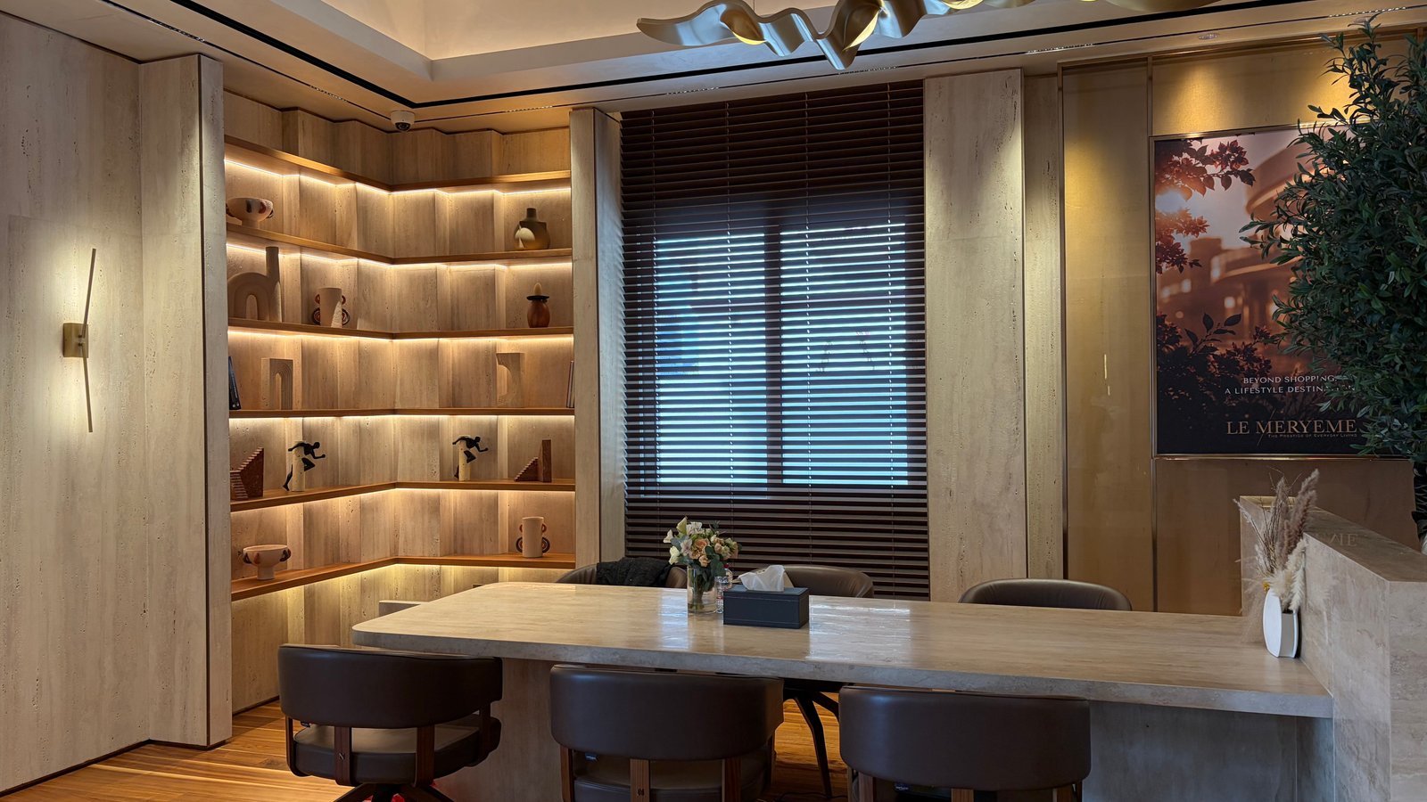 KeyMavens Office Meeting Area Interior Design by Ground UP Construction, Dubai