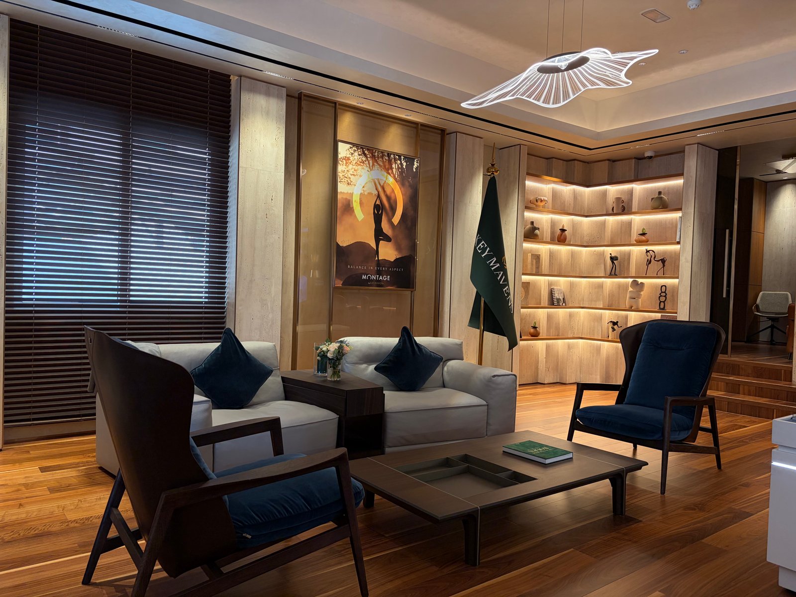 KeyMavens Office Waiting Area, Interior Design by Ground UP Construction, Dubai